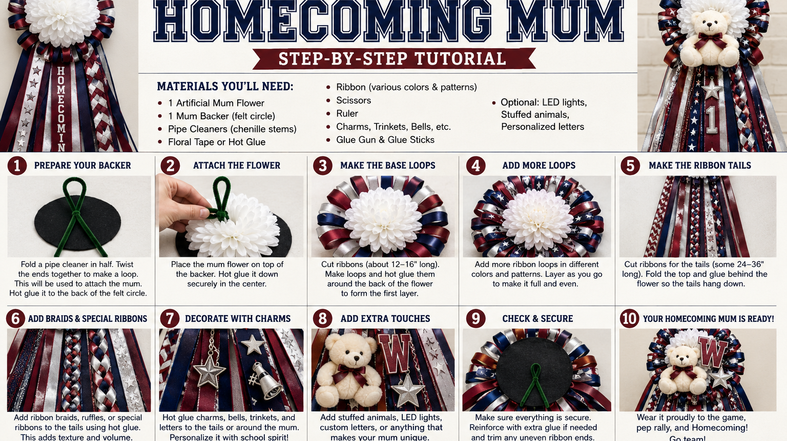 How to Make a Homecoming Mum