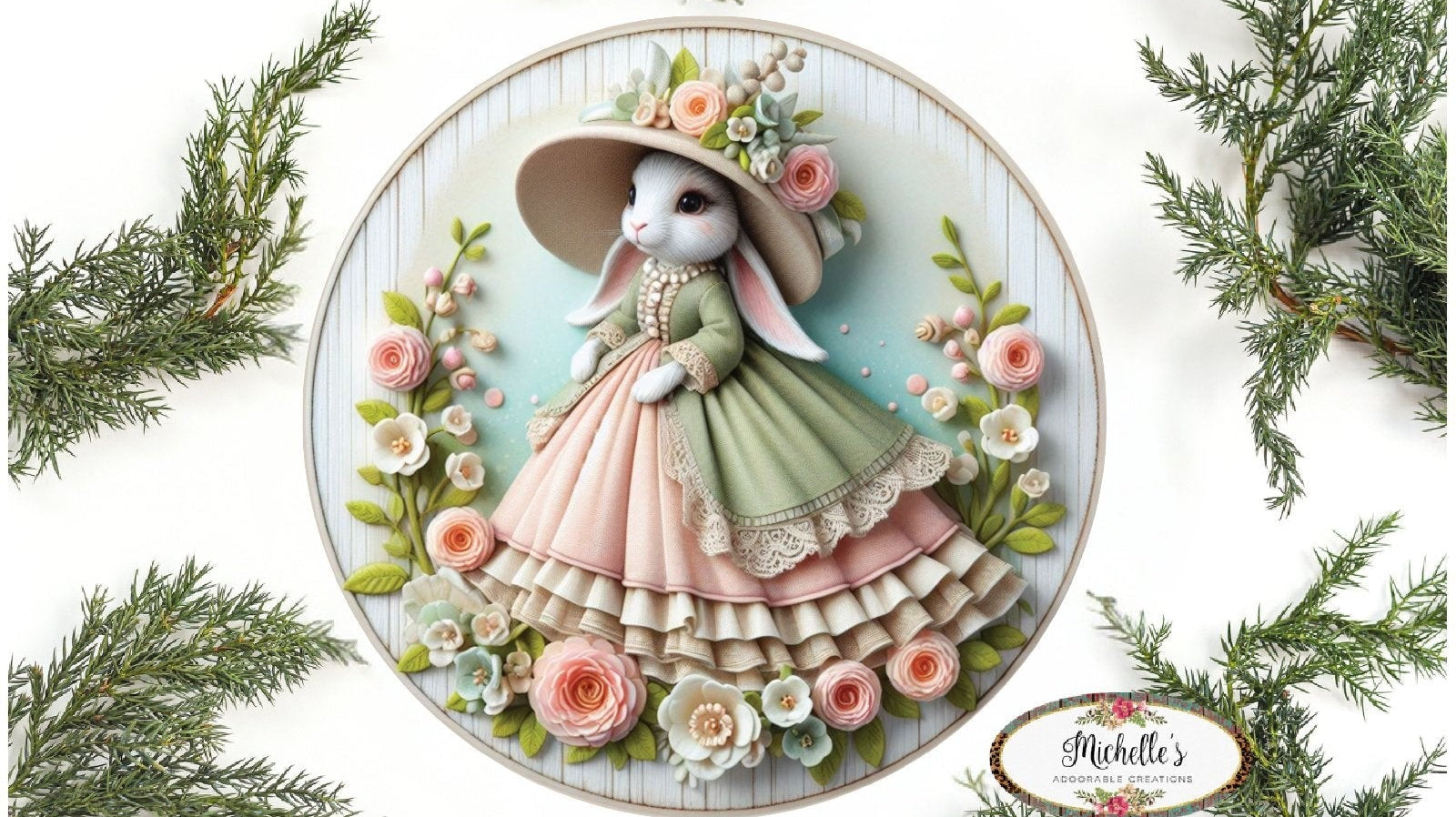 Metal Magic: Enhancing Your Easter Décor with Michelle's Adoorable Creations' Bunny Sign - Michelle's aDOORable Creations