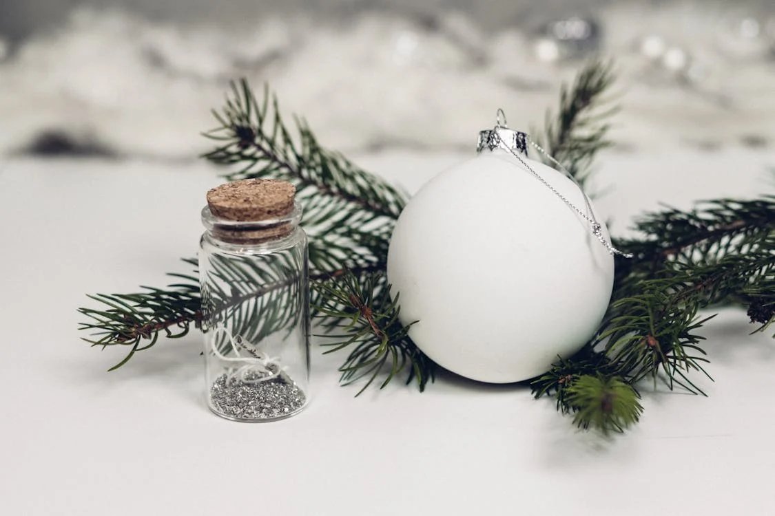 White Ornaments: Transforming Your Space into a Minimalist Winter Wonderland - Michelle's aDOORable Creations