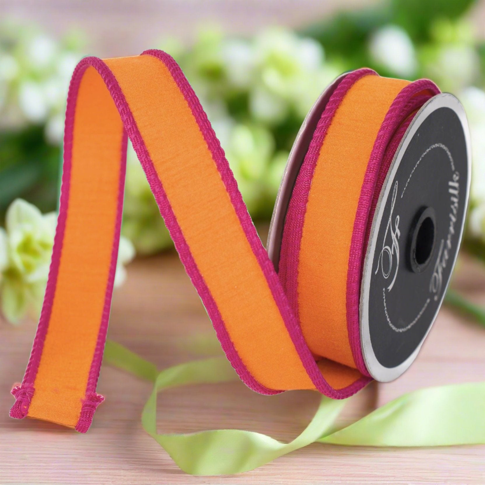 Shop For 1" Accent Cord Ribbon: Orange/Hot Pink (10 Yards) at Michelle's aDOORable Creations