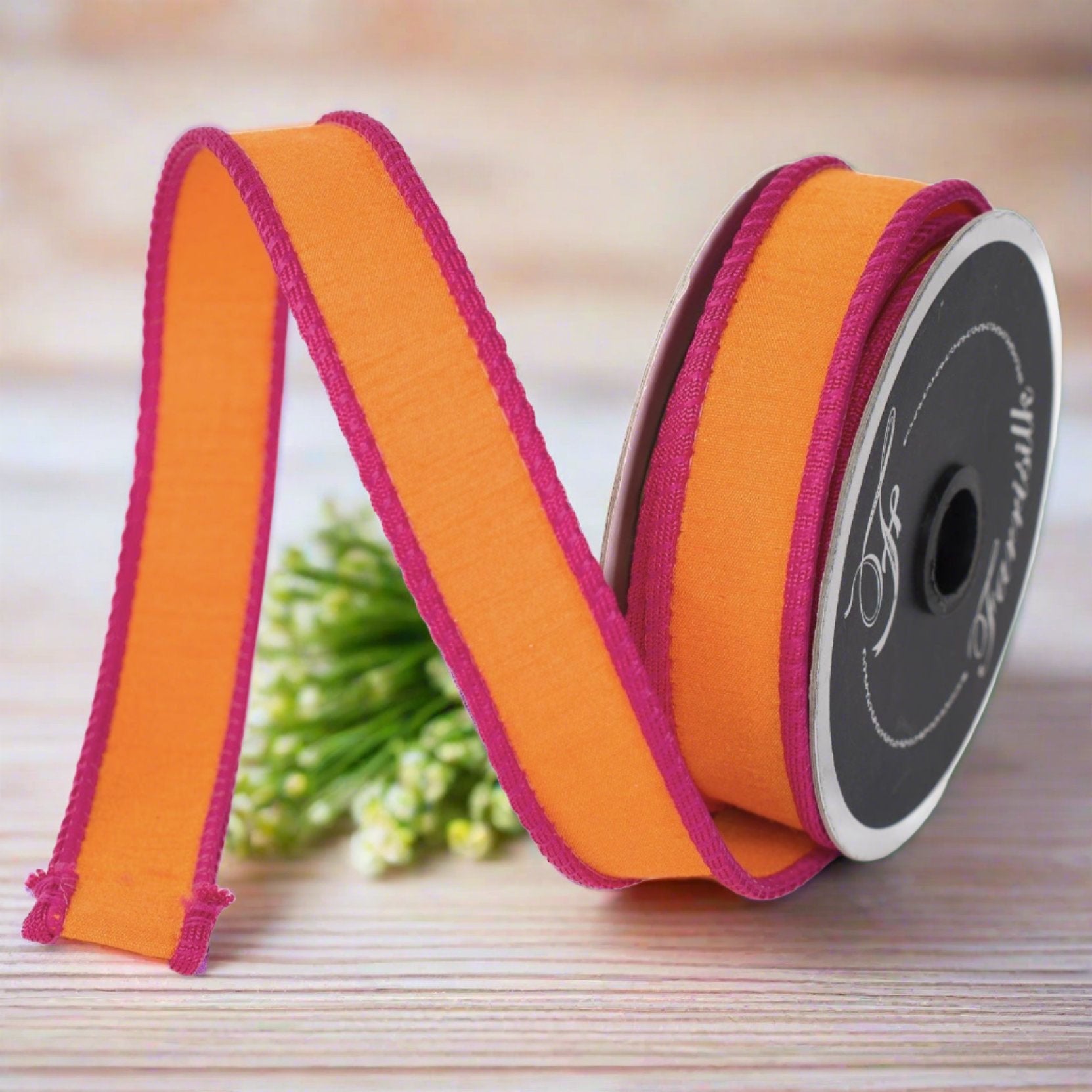 Shop For 1" Accent Cord Ribbon: Orange/Hot Pink (10 Yards) at Michelle's aDOORable Creations