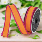 Shop For 1" Accent Cord Ribbon: Orange/Hot Pink (10 Yards) at Michelle's aDOORable Creations