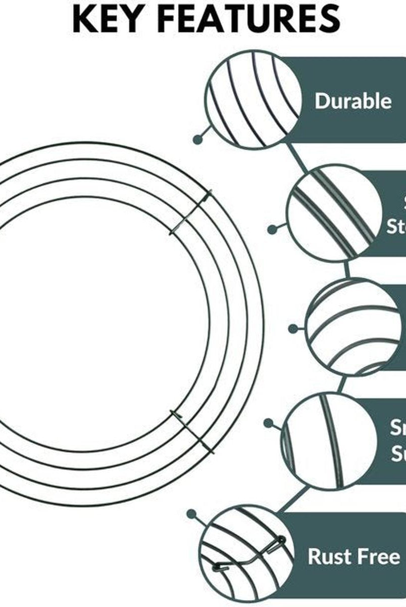 Shop For 10 - inch Plain Wire Wreath Form: 3 Wire Black Frames at Michelle's aDOORable Creations