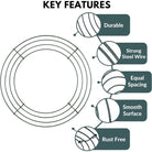 Shop For 10 - inch Plain Wire Wreath Form: 3 Wire Black Frames at Michelle's aDOORable Creations