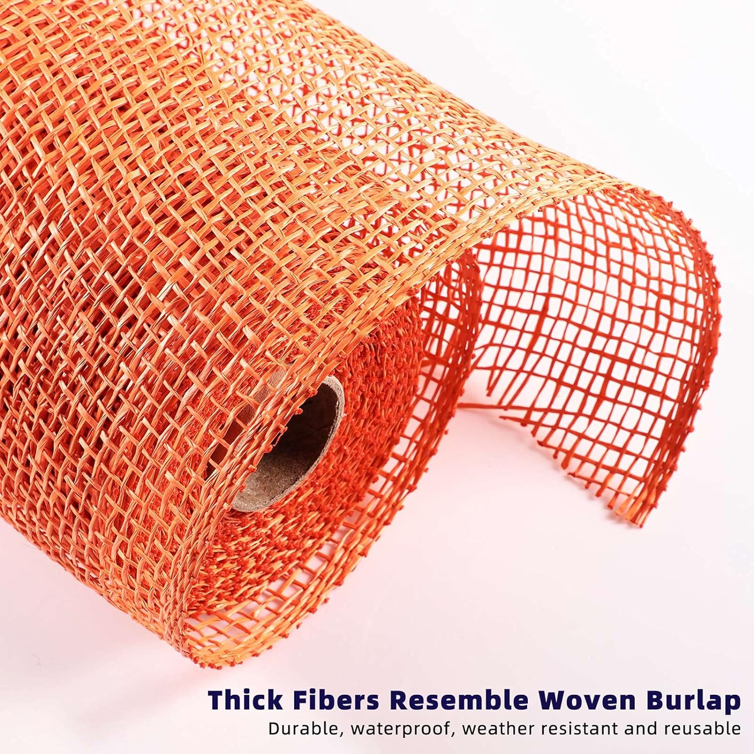 Shop For 10" Poly Burlap Mesh Ribbon: Orange at Michelle's aDOORable Creations