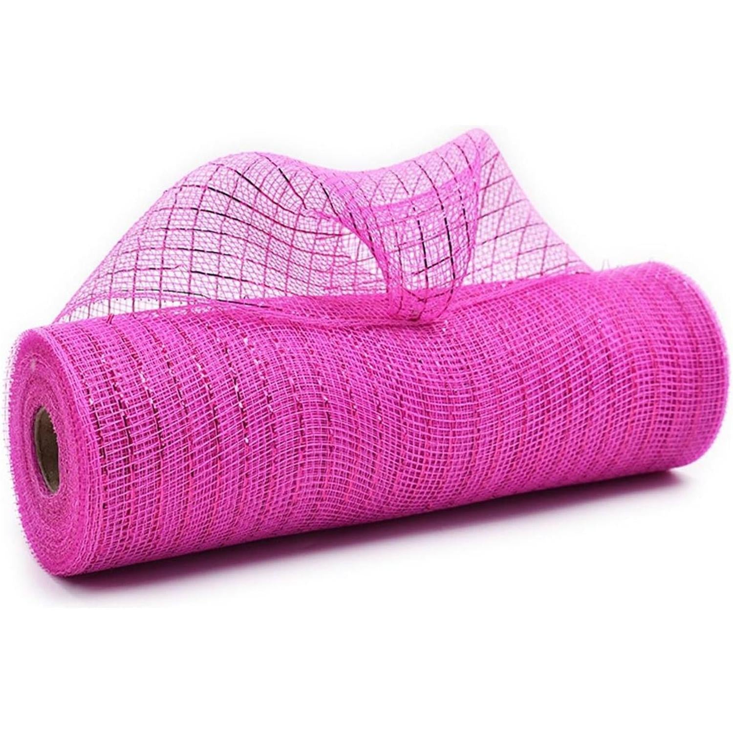 Shop For 10" Poly Mesh Ribbon: Metallic Hot Pink at Michelle's aDOORable Creations