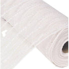 Shop For 10" White Snowdrift Cotton Ball Mesh Ribbon at Michelle's aDOORable Creations