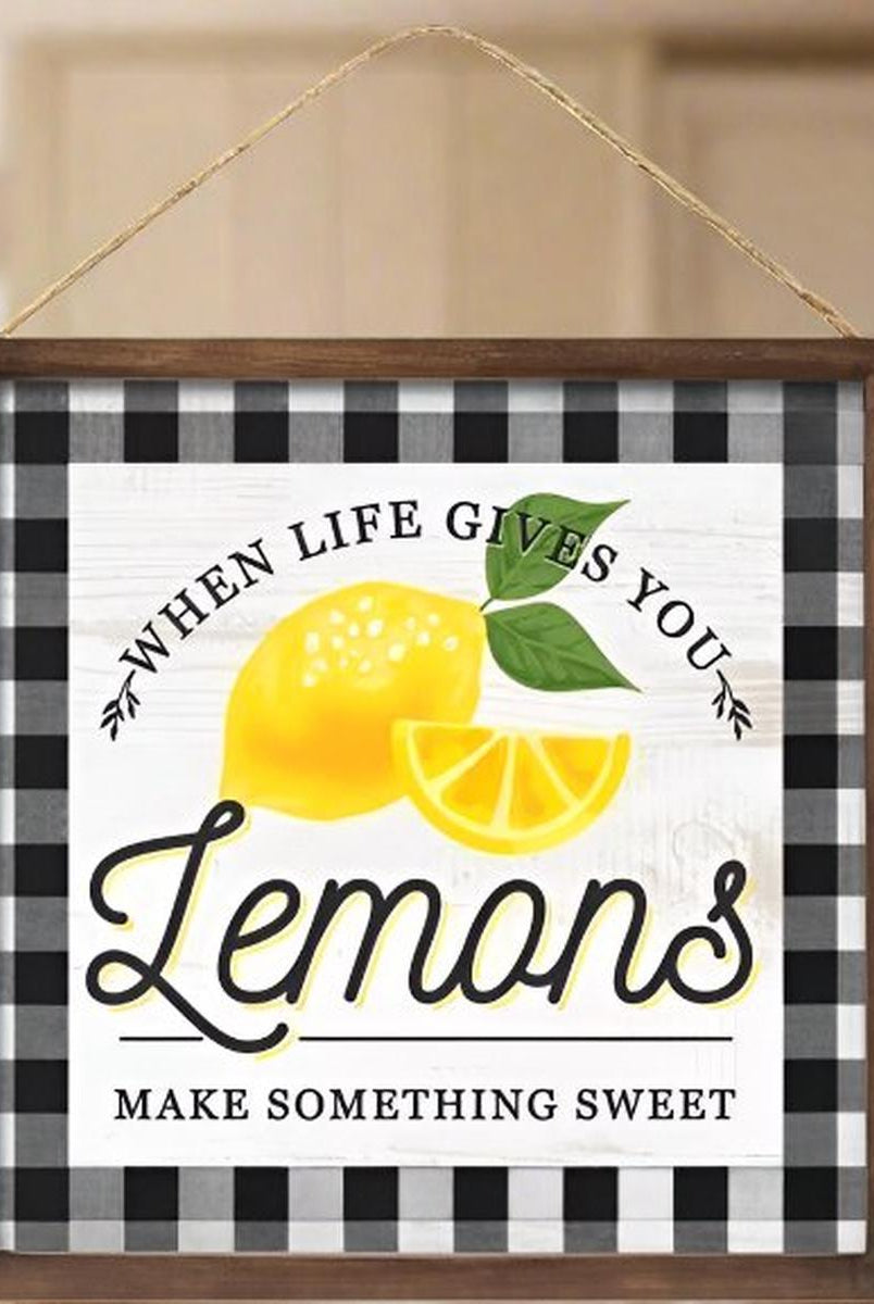 Shop For 10" Wooden Sign: Lemons/Life at Michelle's aDOORable Creations