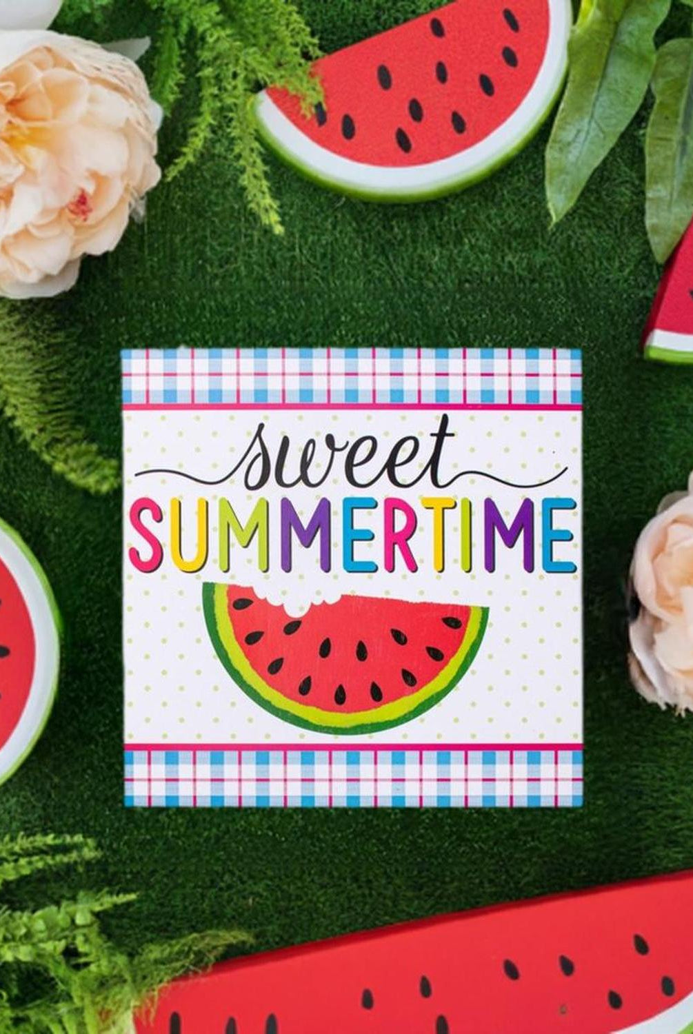 Shop For 10" Wooden Sign: Sweet Summertime/Watermelon at Michelle's aDOORable Creations