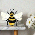 Shop For 12" Metal Embossed Bee Hanger: Yellow at Michelle's aDOORable Creations