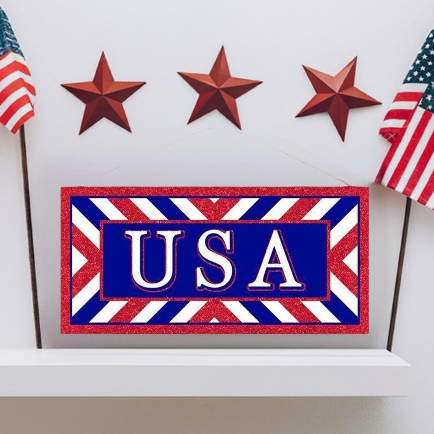 Shop For 12" Wooden Sign: USA at Michelle's aDOORable Creations