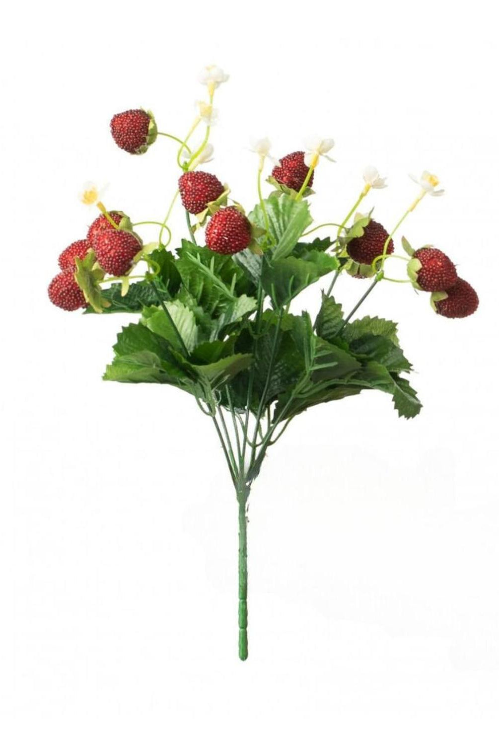 13" Strawberry & Fern Bush