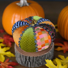 Shop For 14" Designer Diamond Trim Pumpkin: Multi at Michelle's aDOORable Creations