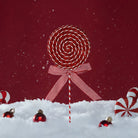 Shop For 14" Glitter Lollipop Bow Pick: Red & White at Michelle's aDOORable Creations