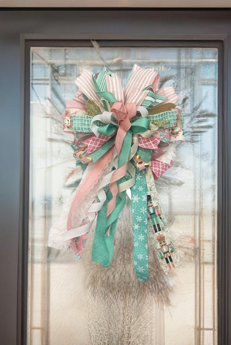 Shop For 1.5" Canvas On Satin Glitter Ribbon: Light Pink (10 Yards) at Michelle's aDOORable Creations