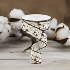 Shop For 1.5" Cotton Pod Ribbon: Cream & White (10 Yards) at Michelle's aDOORable Creations