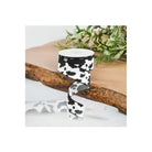 Shop For 1.5" Cowhide Print Ribbon: Black & White (10 Yards) at Michelle's aDOORable Creations