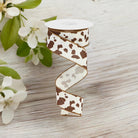 Shop For 1.5" Cowhide Print Ribbon: Brown & White (10 Yards) at Michelle's aDOORable Creations