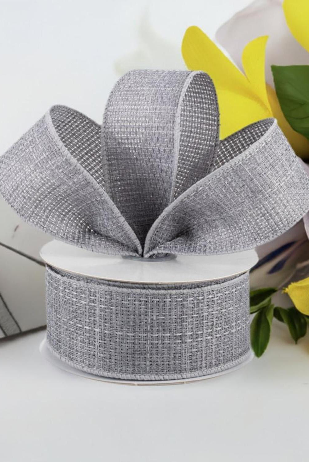 1.5" Cross Royal Ribbon: Grey (10 Yards)