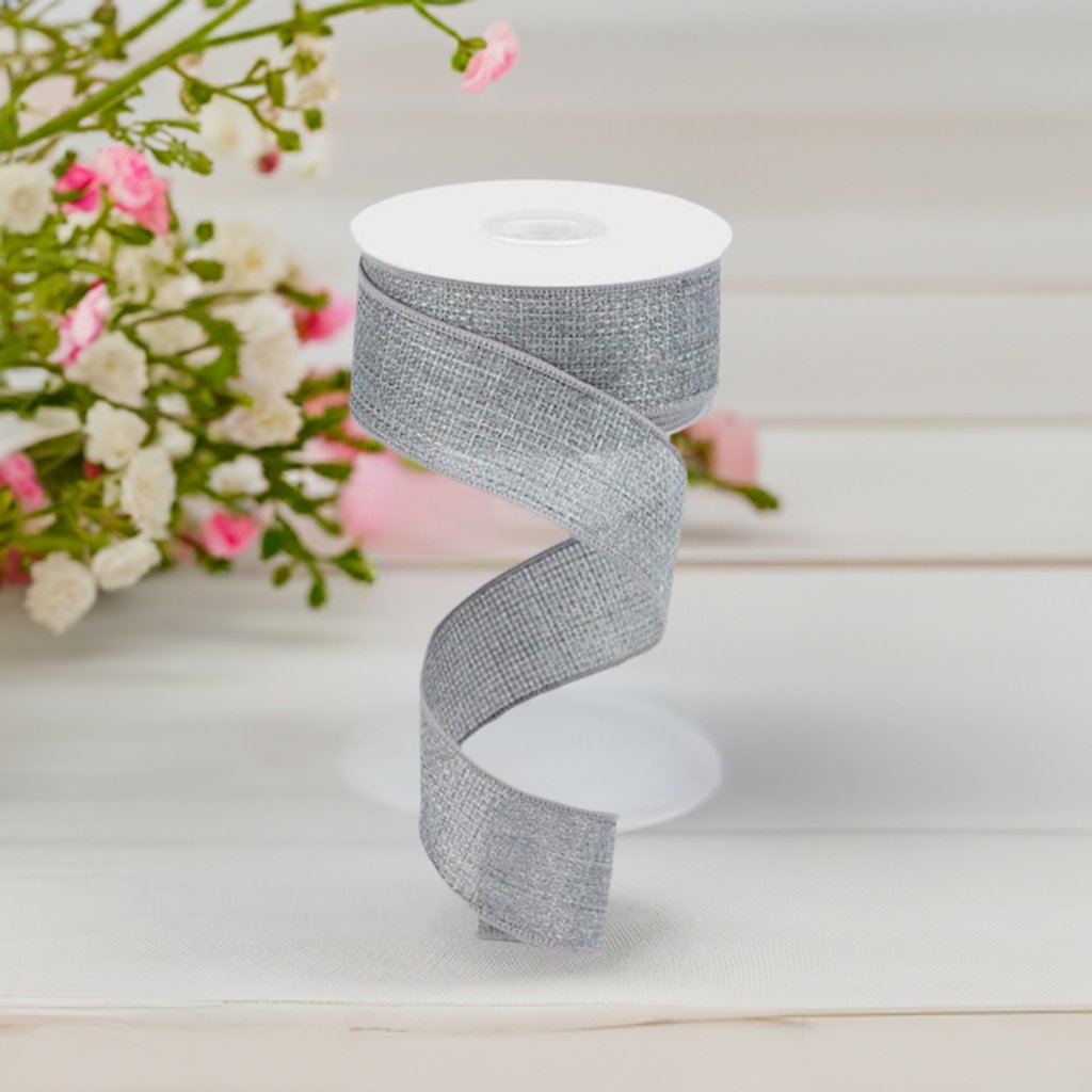 Shop For 1.5" Cross Royal Ribbon: Grey (10 Yards) at Michelle's aDOORable Creations