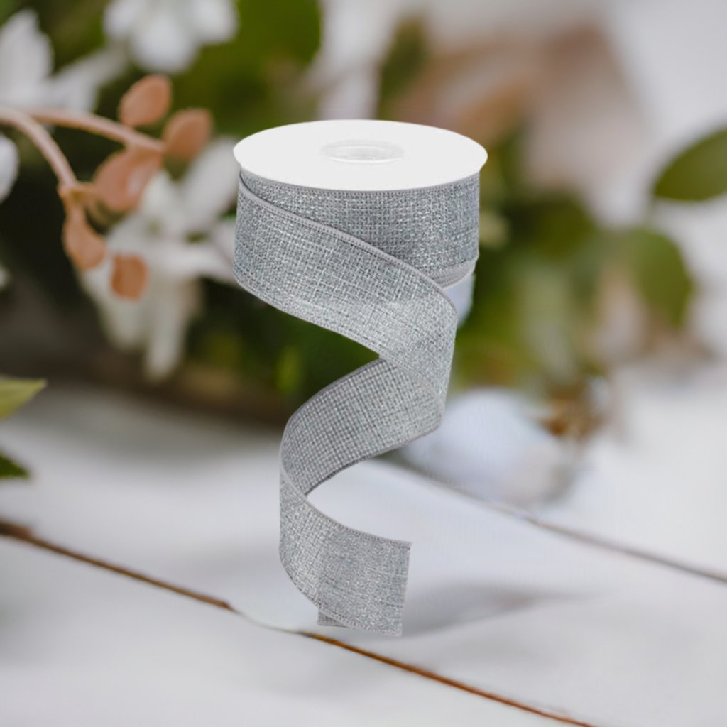 Shop For 1.5" Cross Royal Ribbon: Grey (10 Yards) at Michelle's aDOORable Creations