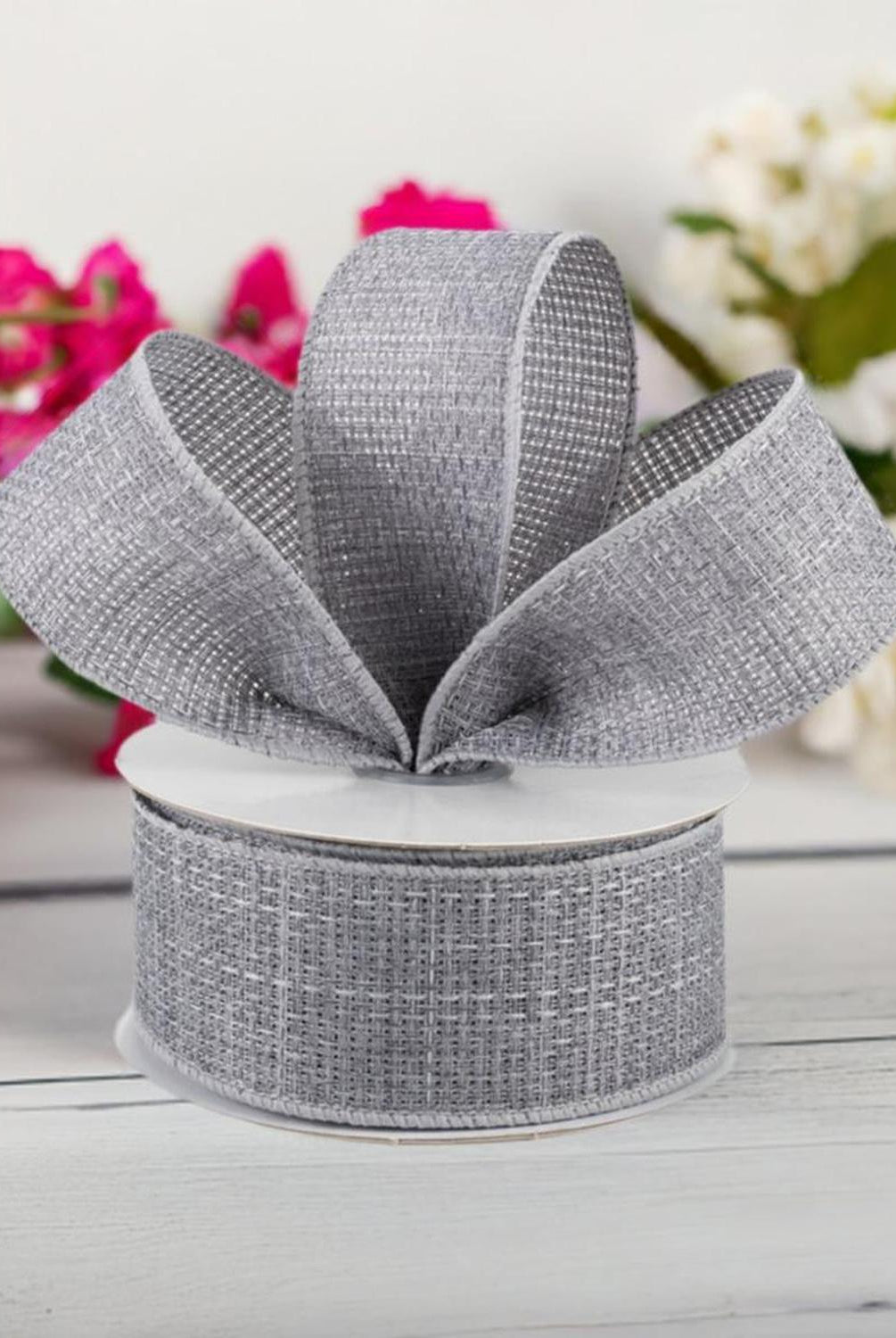 1.5" Cross Royal Ribbon: Grey (10 Yards)