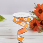 Shop For 1.5" Daisy Stripe Royal Ribbon: New Orange (10 Yards) at Michelle's aDOORable Creations