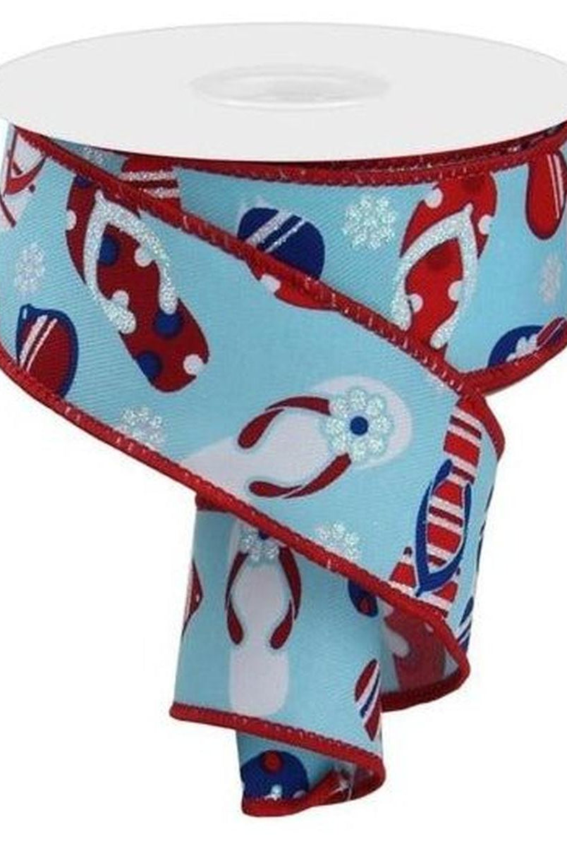 Shop For 1.5" Flip Flop and Sunglasses Ribbon: Light Blue (10 Yard) at Michelle's aDOORable Creations
