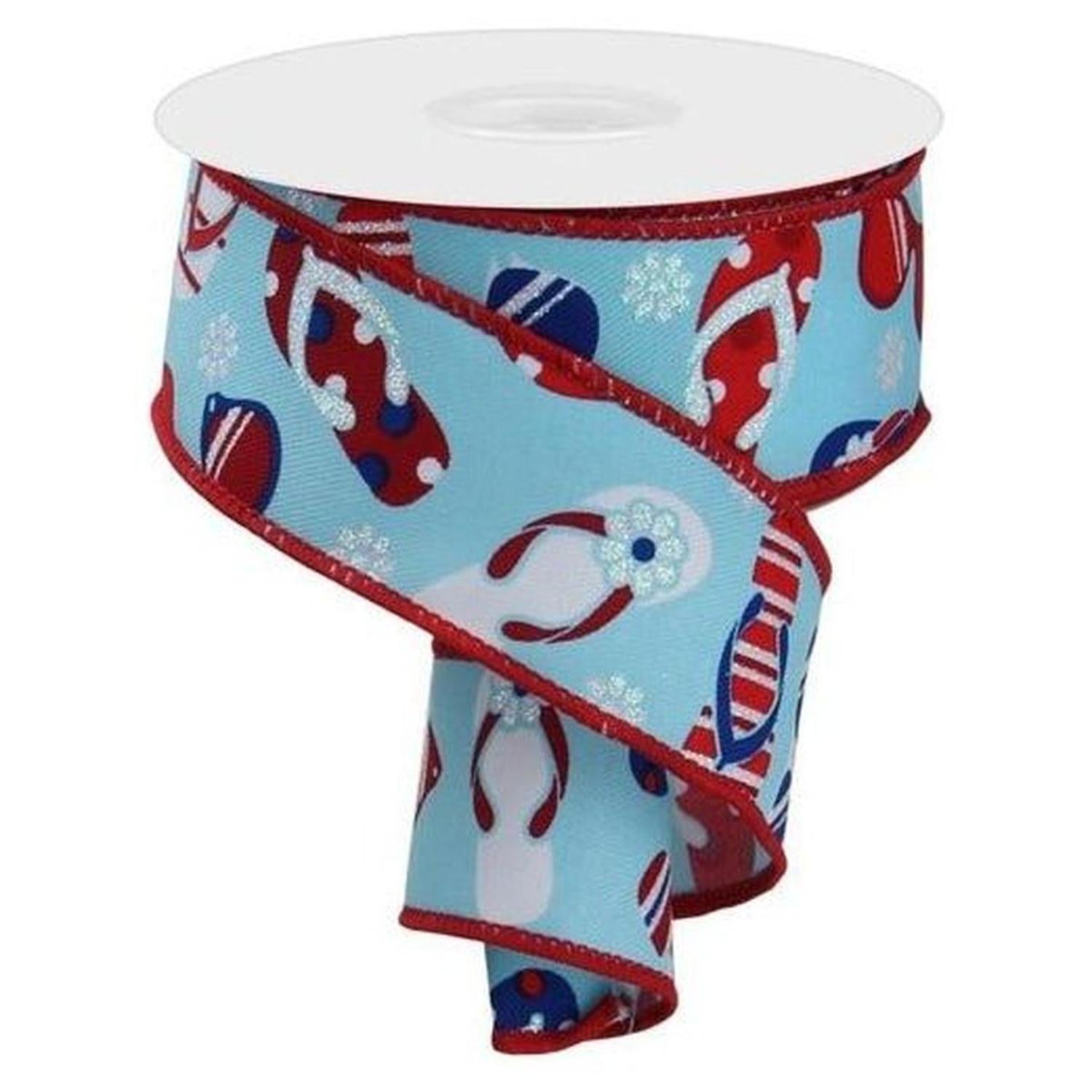 Shop For 1.5" Flip Flop and Sunglasses Ribbon: Light Blue (10 Yard) at Michelle's aDOORable Creations