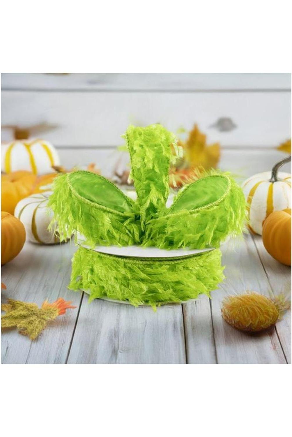 1.5" Furry Ribbon: Lime Green (10 Yards)
