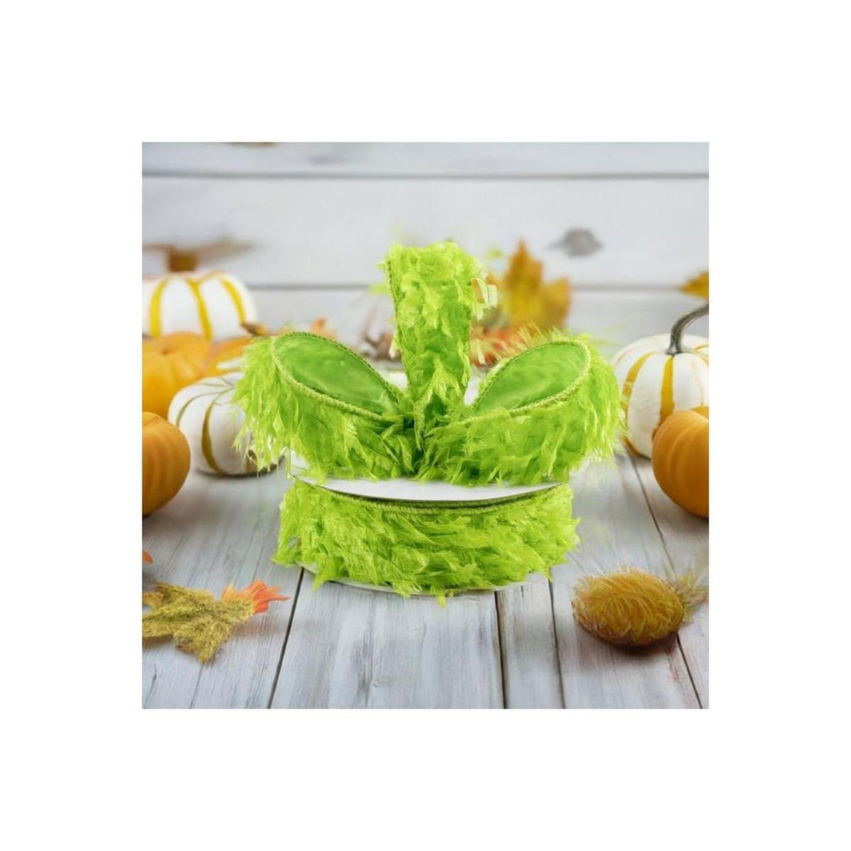 Shop For 1.5" Furry Ribbon: Lime Green (10 Yards) at Michelle's aDOORable Creations