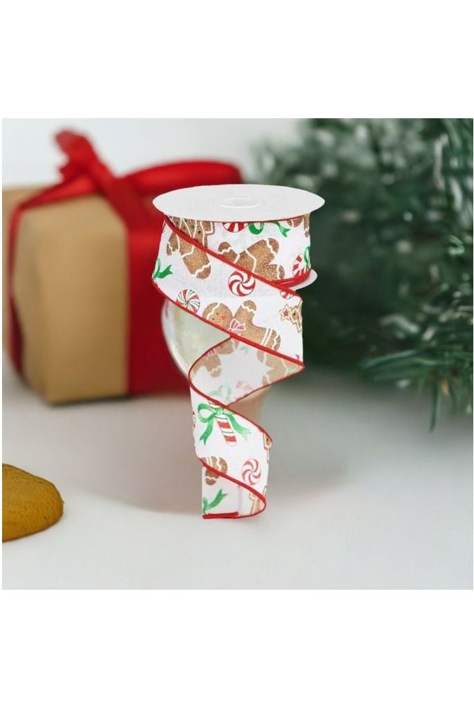 Shop For 1.5" Gingerbread Candy Ribbon: White (10 Yards) at Michelle's aDOORable Creations