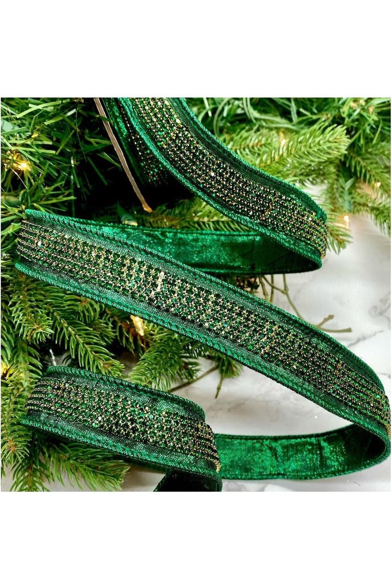 Shop For 1.5" Metallic Dupion Duchess Jewel Ribbon: Emerald (10 Yards) at Michelle's aDOORable Creations