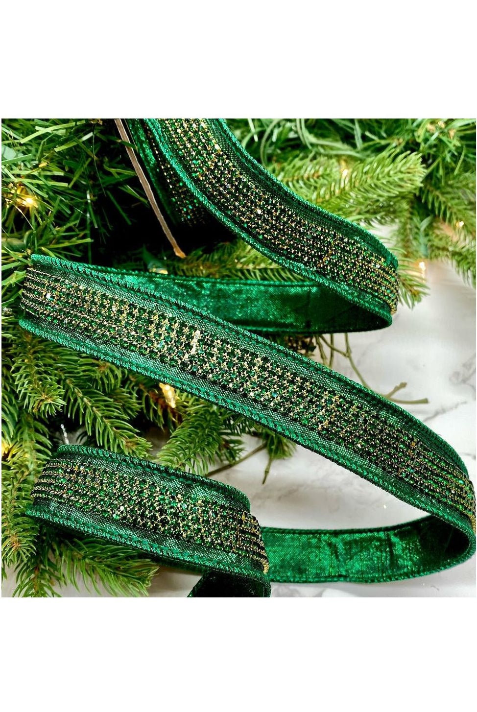 Shop For 1.5" Metallic Dupion Duchess Jewel Ribbon: Emerald (10 Yards) at Michelle's aDOORable Creations