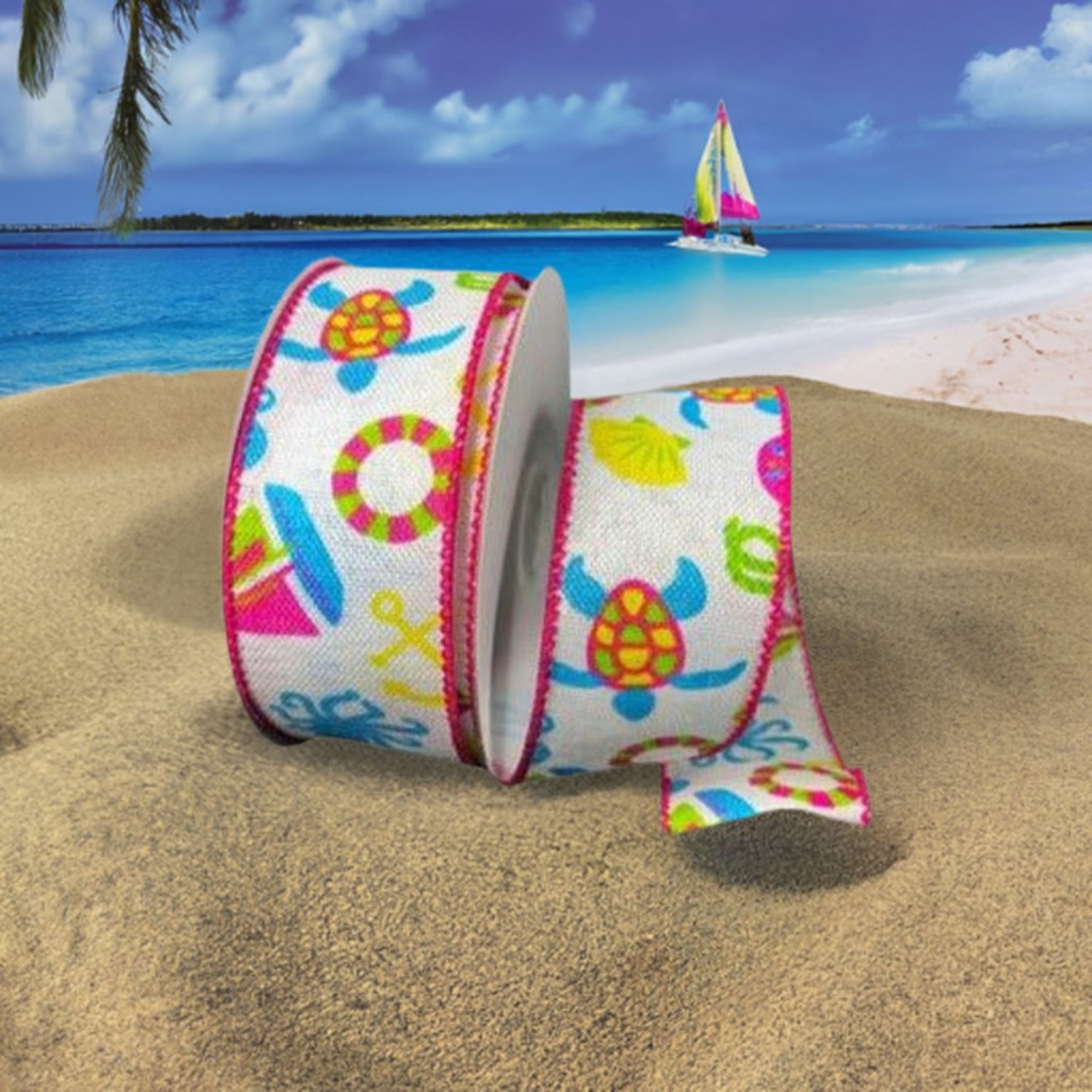 Shop For 1.5" Nautical Ivory Ribbon (10 Yards) at Michelle's aDOORable Creations