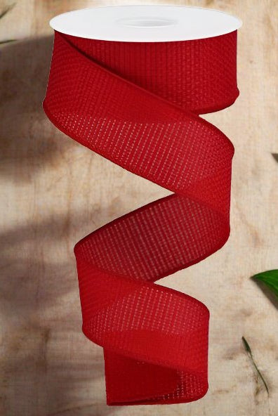 Shop For 1.5" Royal Faux Burlap Ribbon: Red (10 Yards) at Michelle's aDOORable Creations