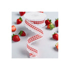 Shop For 1.5" Scalloped Edge Gingham Ribbon: Red & White (10 Yard) at Michelle's aDOORable Creations