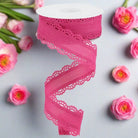 Shop For 1.5" Scalloped Edge Ribbon: Fuchsia (10 Yard) at Michelle's aDOORable Creations
