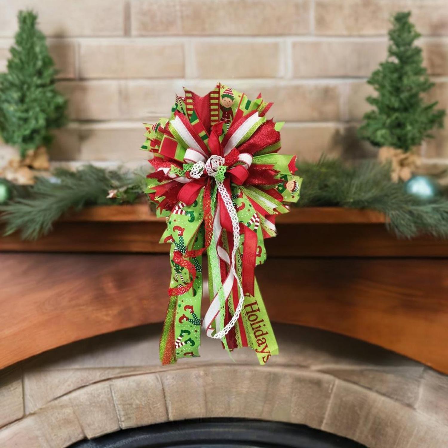 Shop For 1.5" Scalloped Edge Ribbon: Red/Lime Green (10 Yards) at Michelle's aDOORable Creations