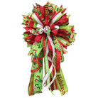 Shop For 1.5" Scalloped Edge Ribbon: Red/Lime Green (10 Yards) at Michelle's aDOORable Creations