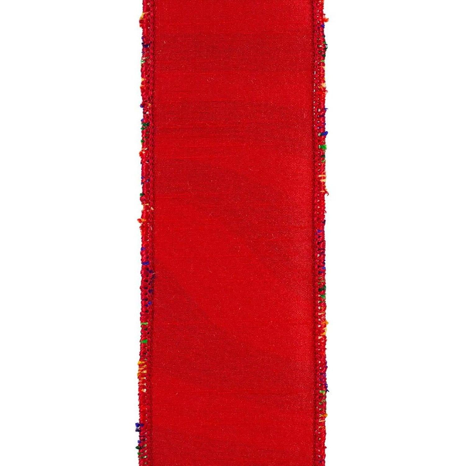 Shop For 1.5" Waves Embroidery Dupioni Backed Ribbon: Rainbow (5 Yards) at Michelle's aDOORable Creations