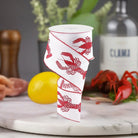 Shop For 2.5" Crawfish On Royal Ribbon: White (10 Yards) at Michelle's aDOORable Creations