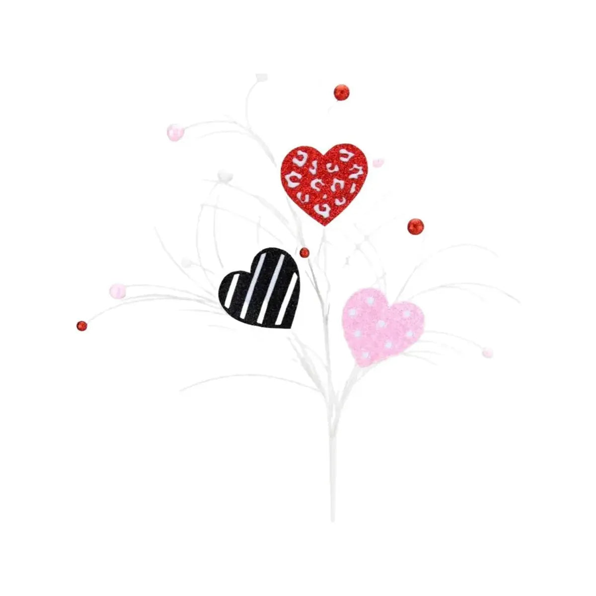 Shop For 25" Glitter Pattern Hearts Spray at Michelle's aDOORable Creations