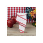 Shop For 2.5" Red Gingham Edge Ribbon: White (10 Yards) at Michelle's aDOORable Creations
