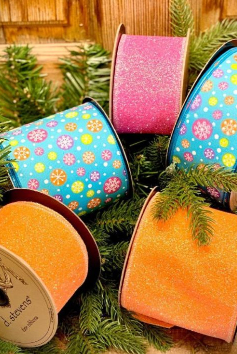 Shop For 2.5" Sugar Glitter Matrix Ribbon: Pink (10 Yards) at Michelle's aDOORable Creations