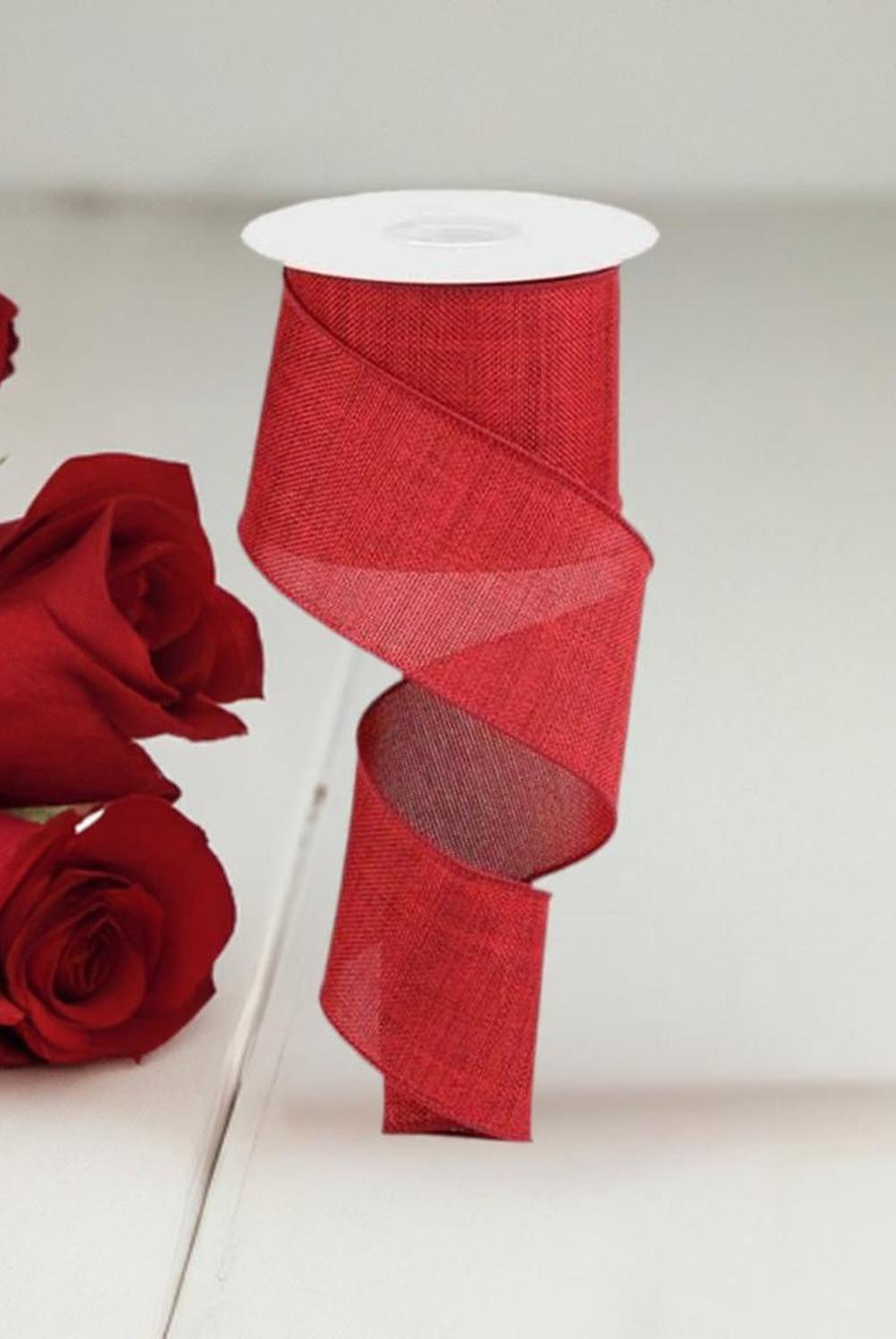 2.5" Thick Royal Burlap Ribbon: Dark Red (10 Yards)