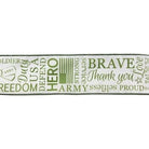 Shop For 2.5" United States Army Ribbon: White (10 Yards) at Michelle's aDOORable Creations