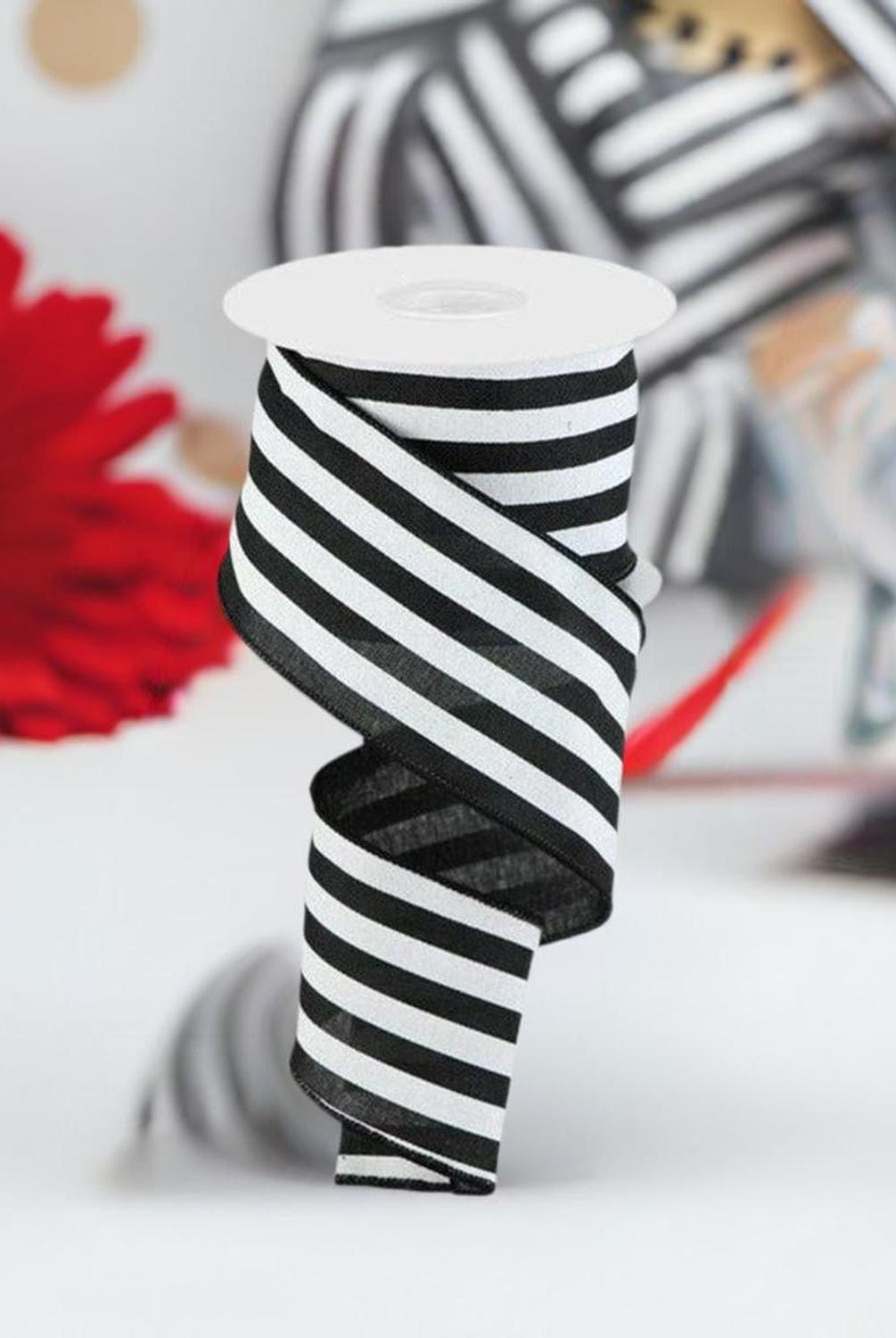 Shop For 2.5" Vertical Stripe Ribbon: Black (10 Yard) at Michelle's aDOORable Creations