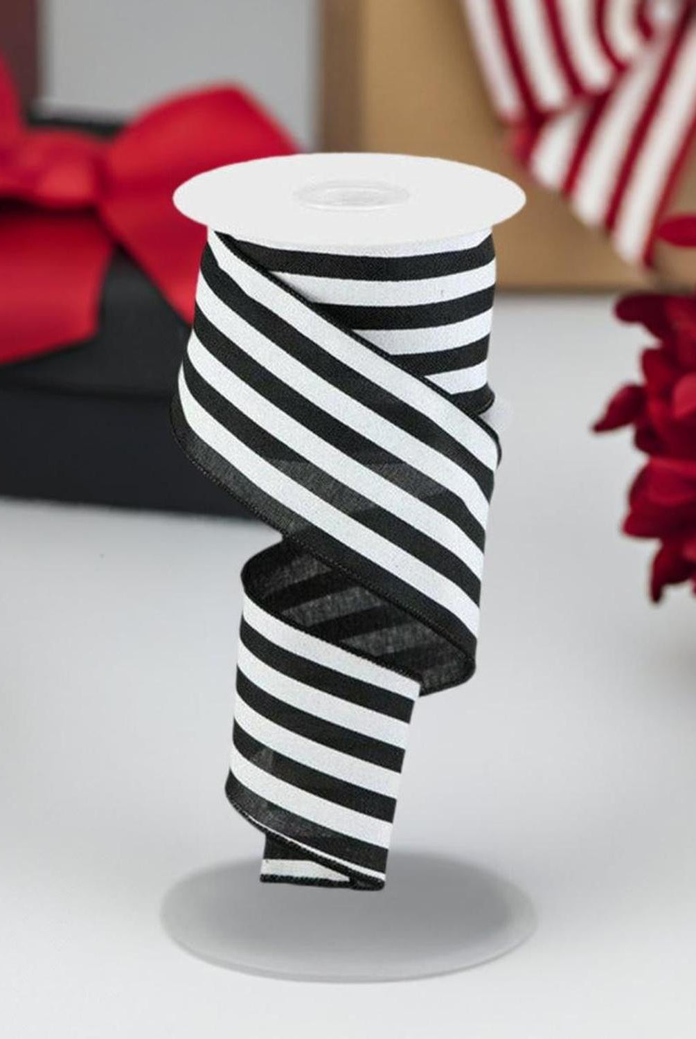 Shop For 2.5" Vertical Stripe Ribbon: Black (10 Yard) at Michelle's aDOORable Creations