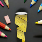 Shop For 2.5" Yellow Ruler Royal Ribbon: Sun Yellow (10 Yards) at Michelle's aDOORable Creations